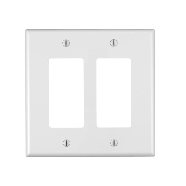 Leviton Leviton White 2 gang Plastic Decorator Oversized Wall Plate 1 pk 88602-000 - main